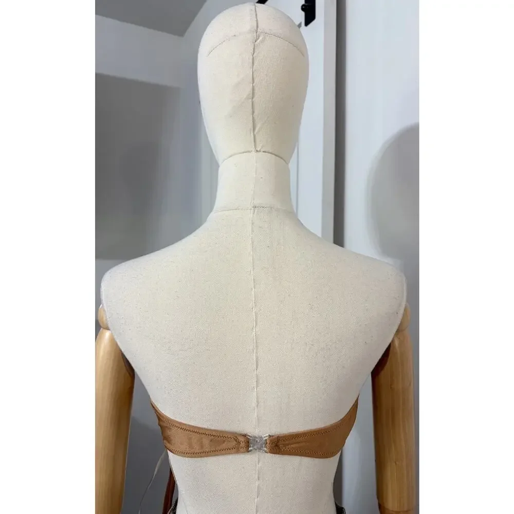 NWT Vintage 90s Gottex Women’s Size 14 Metallic Bronze Wired Bikini Top